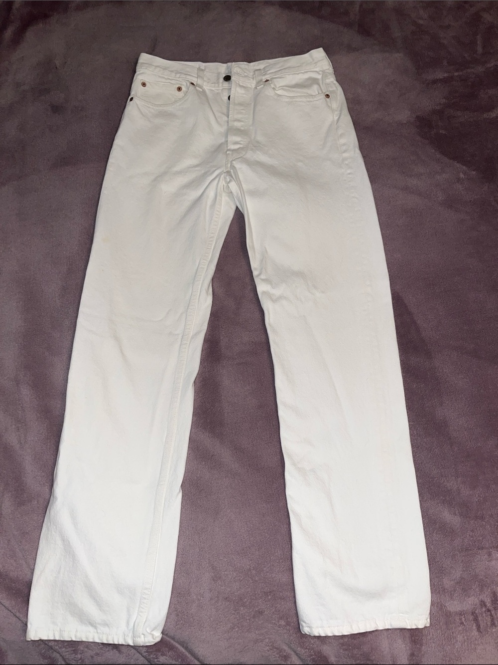 Levi's Men's Relaxed White Jeans - Classic Straight Leg